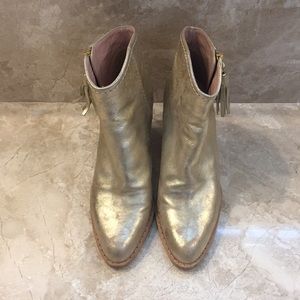 Epic gold Stuart Weitzman booties!!!